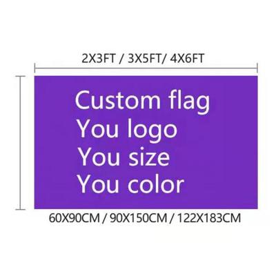 China Durable Factory Wholesale 100D Polyester Printing Custom Promotion Custom Flags 3x5ft Flags for sale