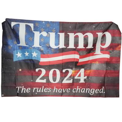 China Wholesale Hanging Customized 3x5FT 100D Country Flag Festival Banner Trump 2024 Flag To Make America Great Again for sale