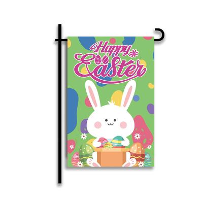 China Goods ready to ship12X18 inch 100% Polyester Easter Flags Easter Home Garden Flag Banner for sale