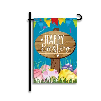 China Custom 12X18 Inch Garden Flag Pole Stand Easter Home Decor Flag Yard Flags Durable For Sublimation for sale