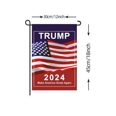 China Newest Durable Wholesale 12 x 18 inch Garden Flag Victory Donald Trump 2024 Decoration Trump Yard Flags Yard for sale