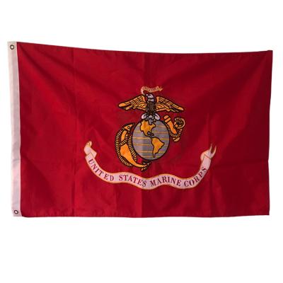 China North America 210D Double Side Embroidered Embroidery Sew US ARMY Marine Corps Flag 3x5ft for sale