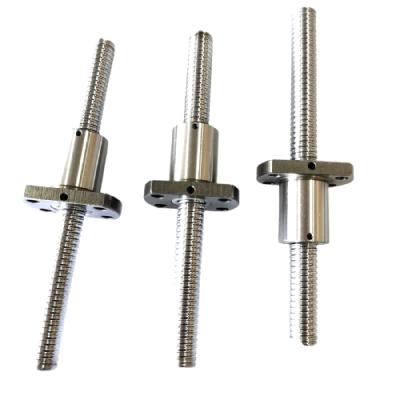 China Long Operating Life 10mm SFK 1002 Miniature Ball Screw With Two Way Thread And Double Nut for sale