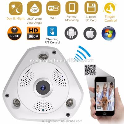 China Waterproof/Protect 2021 Hot New 360 Degree Panoramic 3D 1.3Mp Fisheye WIFI Wireless Network CCTV IP Weather Camera for sale