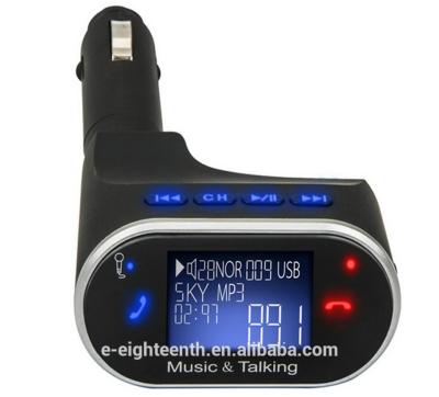 China Support TF Card Hot Sale HD LCD Car Kit MP3 Player Universal Handsfree FM Transmitter BT for sale