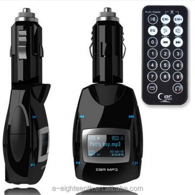 China New Car FM Transmitter MP3 Player Kit Wireless FM Transmitter Modulator USB SD MMC LCD Outdoor for sale