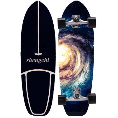 China Outdoor activities land surf skateboard 1 ply bamboo 32 inch swing cruiser surf skateboard for adult wholesale for sale