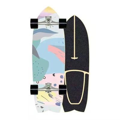 China Plastic Surfboard Mini Fish Shape Kids Cheap Outdoor Activities Road Four-wheel Sports Caster Skateboard for sale