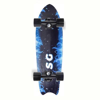 China Outdoor Activities Skateboard Fish Shape Canadian Deck Maple Land Surf Skateboard Extreme Sports Skateboard Land Cruiser for sale