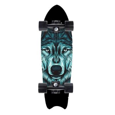 China Factory Wholesale Outdoor Activities SHENGCHI 7 Layers Maple Wood Outdoor Skateboard Complete 31 Inch Dual Rocker Skateboard for sale