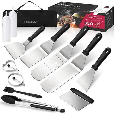 China Easily Cleaned Hot Selling 12 PCS BBQ Griddle Accessories Set Flat Surface Griddle Accessories, BBQ Griddle Accessories Set with Carry Bag for sale