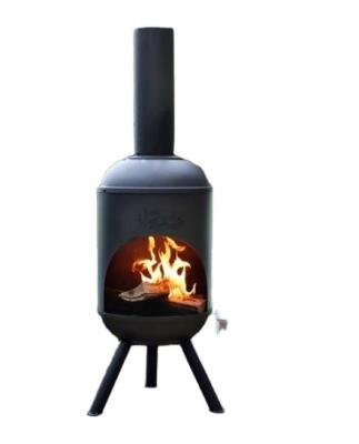 China The Morden Chiminea Pit Black Steel Outdoor Wood Fire with Fire Poker for sale