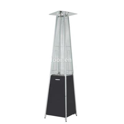 China Modern Design Glass Tube Flame Gas Stocked Patio Heater for sale