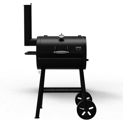 China BBQ Commercial Outdoor Picnic Stocked Folding Charcoal Grill With Small Barrel Smoker Grill for sale