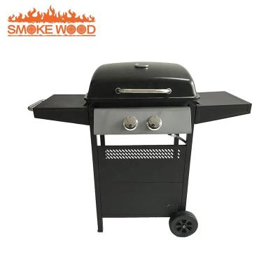 China Easily Assembled Outdoor Commercial BBQ Grill 2burner Gas Grill Butane Gas Hibachi Grill BBQ Gas Grill for sale