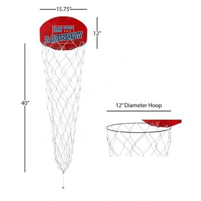 China Foldable 2-In-1 Basketball Hoop And Laundry Bag Racks Over The Door, Made With Metal Rim for sale