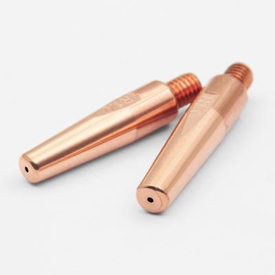 China 45mm Pana Contact Tip Maker Welding 350a Contact Welding Solder Copper Tip for sale