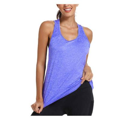 China Breathable Women Beach Top Women Logo Printing Sports Tank Top Custom Made Yoga Fitness Singlets for sale