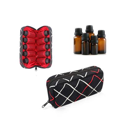 China Suit For 10pcs Oil Bottle Best Price Newly Style Suit For 10pcs Oil Bottle Striped Canvas Essential Oil Bag Wholesale for sale