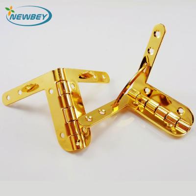 China Wholesale Box Hinge Gold Plated Small Box Quarter Hinge In 43*39mm For Wooden Box for sale