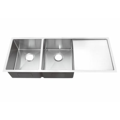 China Household Rectangular Kitchen Sink With Side Drainboard Strict QC Control / Luxury Kitchen Sink for sale