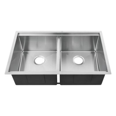 China Rectangular Low Divide Sink Brushed Surface Pair With Various Decorating Styles for sale