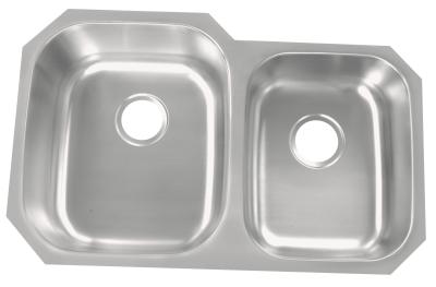 China All In One Double Bowl Drop In Sink , 2 Hole Double Bowl Sink Unit for sale