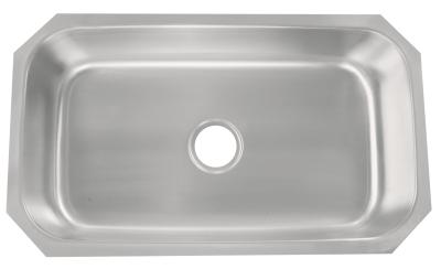 China 9 Inch Deep Single Bowl Kitchen Sink 15 Mm Radius Curved Corners Design for sale