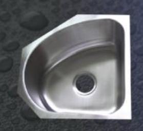 China Corner 18 Inch Single Bowl Stainless Kitchen Sink Undermount Installation for sale