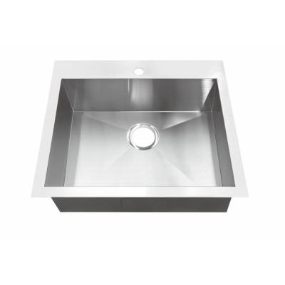 China Household Stylish Top Mount Stainless Steel Kitchen Sink 5 Years Warranty / Square Stainless Steel Kitchen Sink for sale