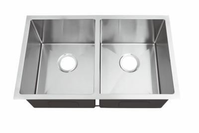 China Double Bowl Project Sink Above Counter Installation With Polished Surface in Stock for sale