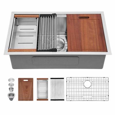 China Handmade Kitchen Workstation Stainless Steel Sink For Welding Lavaplatos for sale