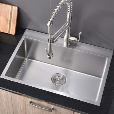 China R19 Top Mount 304 Stainless Steel Single Bowl Kitchen Sink for sale