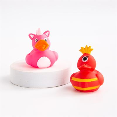 China Custom Oem Colorful Funny Floating Cognitive Rubber Duck Bath Toy For Children Toy for sale