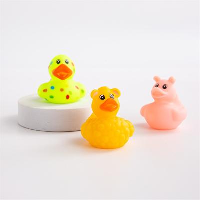 China Toy High Quality Soft Assorted Baby Cognitive Floating Bath Playing Toys Rubber Ducks for sale