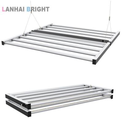 China Seed Starting Lanhai 8 Bars Bright UV High Quality Samsung lm281b 660nm IR 800W 1000W Full Spectrum Led Dimmable Foldableled Grow Light Bar for sale