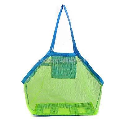 China Free Sample Safety Large Design Beach Foldable Tote Bag Sand Away Bag Mesh Toy Bags for sale