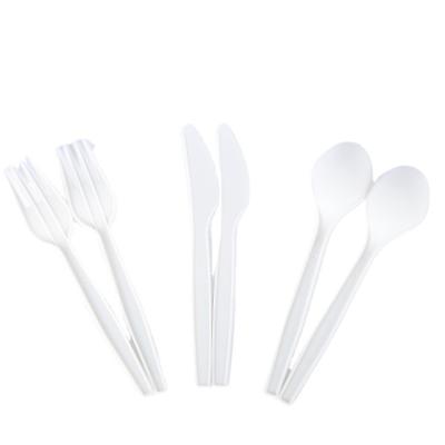 China Custom Eco Sustainable Wholesale Logo Biodegradable Disposable Restaurant Spoon And Fork for sale