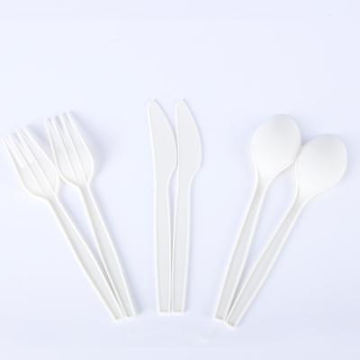 China Biodegradable Biodegradable Takeout Disposable Soup Spoon Tableware Sets for sale