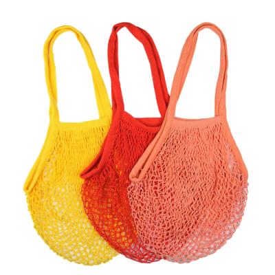 China 100% Organic Cotton Wholesale Top Selling Reusable Mesh Bag Cotton Net Bag Shopping Vegetable Net Bag for sale