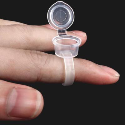 China Training Schools Free Sample Glue Rings Tattoo Ink Holder For Makeup Microblading Semi Permanent Pigment Tattoo Tool Holder for sale