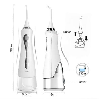 China Outdoor Wireless High Pressure Pulse Water Portable Oral Flosser Irrigator Dental Flosser With Massage Function CE Certification for sale