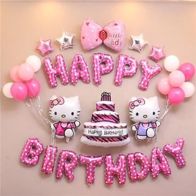 China Decorations Color Birthday Balloons Party Decorations Supplies Happy Birthday Banner Birthday Gifts For Kids Girls Foil Balloon for sale