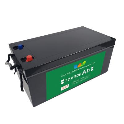 China Machine- deep cycle 12v lifepo4 12v 300ah lithium ion battery with bms for solar systems for sale