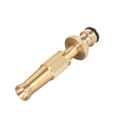 China Variable Flow Control 4 Inch Copper Spray Gun Straight Adjustable Quick Connect Brass Garden Tool Water Hose Nozzle for sale