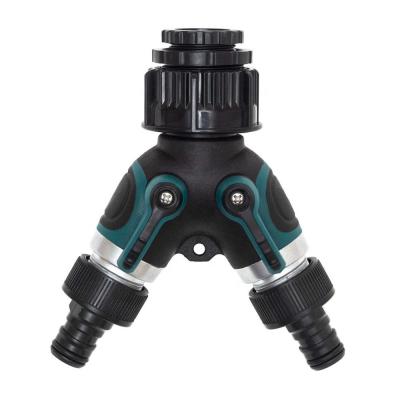 China Y Hose Connector BSP 2 Way Faucet Universal And Adjustable 1/2