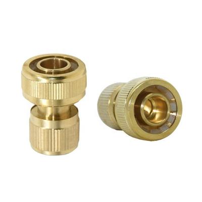 China Quick Connect and Disconnect Brass 3/4 Inch 16mm and 19mm Quick Release Flexible Hose Fittings Waterstop Hose Connector for sale