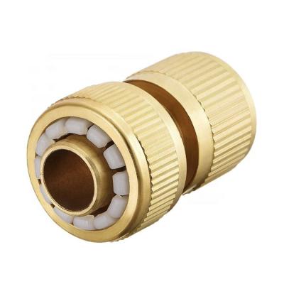 China Quick connect and disconnect brass quick connect automobile water stop joint 16mm hose connector for watering irrigation system for sale