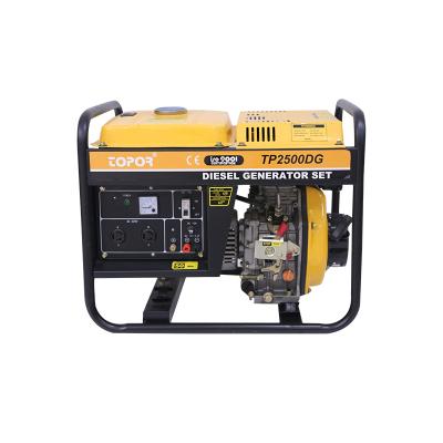 China Good Price 2KW Open Frame Power Set High Quality Air Cooled Diesel Generator TP2500DG for sale