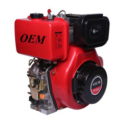 China TP192F OEM 12hp Single Cylinder 4 Stroke Water Pump Generator Engine Assembly Red Air Cooled Diesel for sale